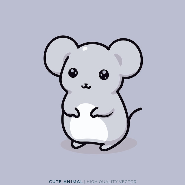 Tiny Mouse Cute animal vector illustration