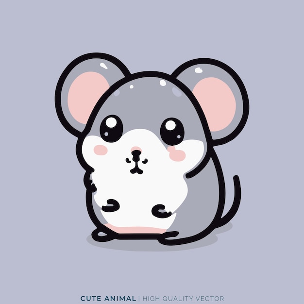 Tiny Mouse Cute animal vector illustration