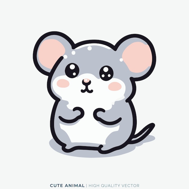 Tiny Mouse Cute animal vector illustration