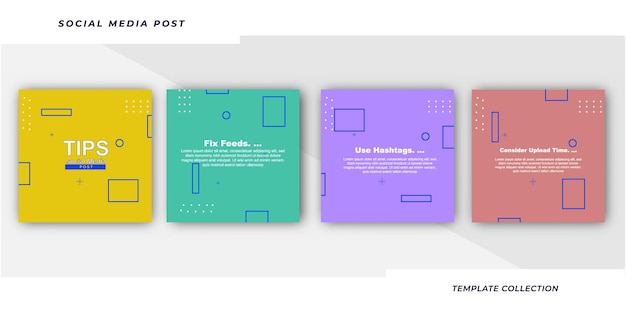 Tips instagram social media post collection