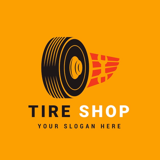 Tire shop logo design template