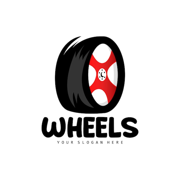 Tire Wheel Logo Automotive Parts Vector Maintenance Workshop Design Garage Automotive Vehicle Modern Simple Wheel Icon