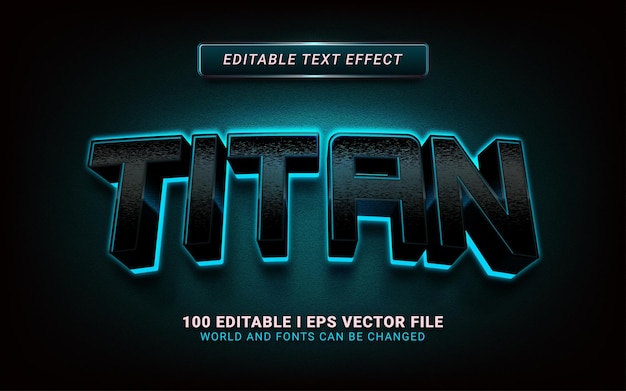 Titan 3d text effect