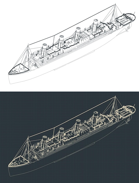 Titanic isometric blueprint