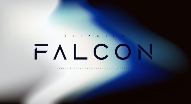 titanium falcon a futuristic scifi font design