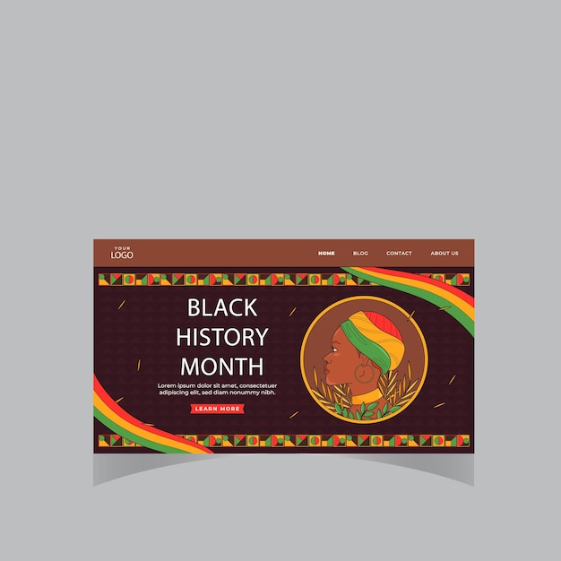 Title Black history month celebrate Vector illustration design graphic Black history month stock