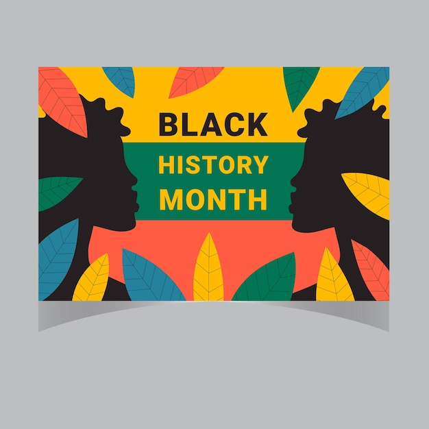 Title Black history month celebrate Vector illustration design graphic Black history month stock