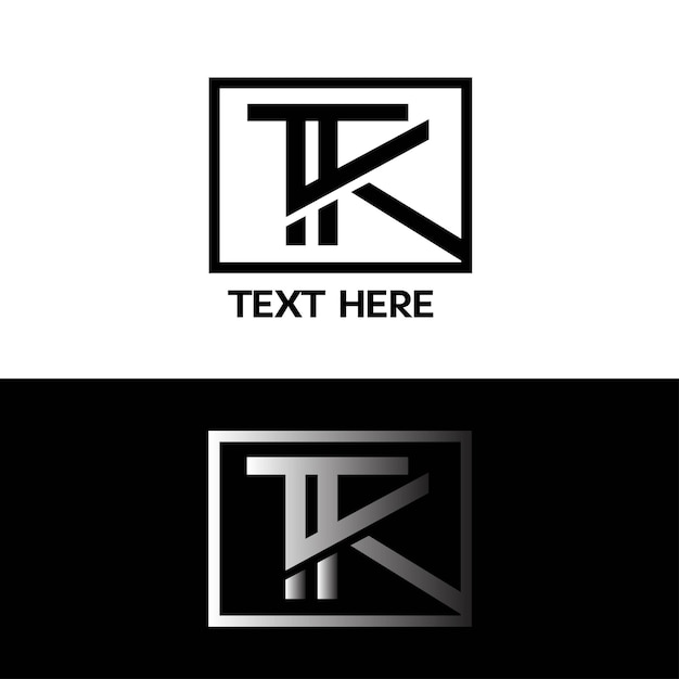 TK initial letter logo design icon, creative