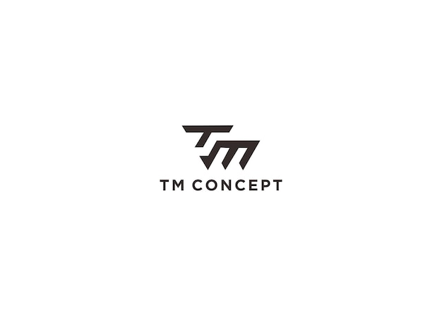 Vector tm concept logo design vector illustration