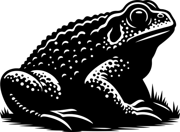 Toad silhouette vector black color silhouette 31