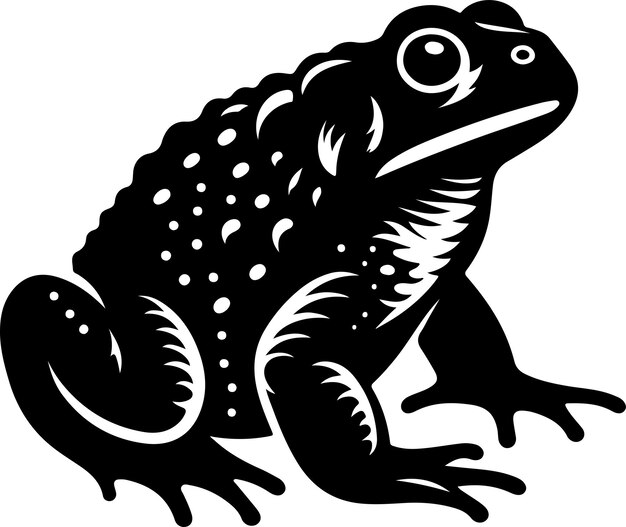 Toad silhouette vector black color silhouette