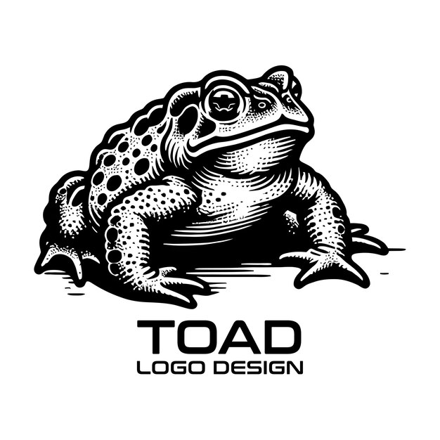 Vector toad vector logo design