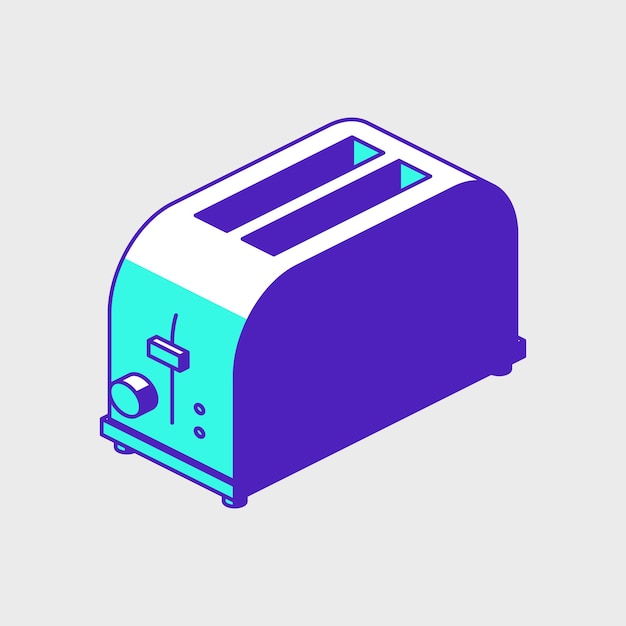 Toaster isometric vector icon illustration