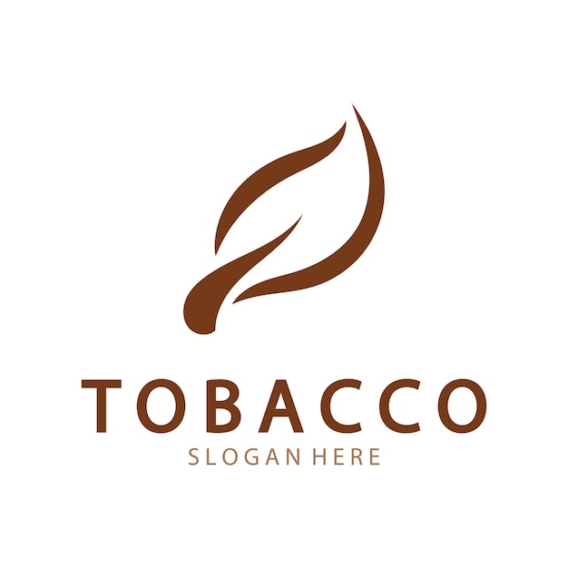 Tobacco leaf logotobacco field and tobacco cigarette logo template design vector