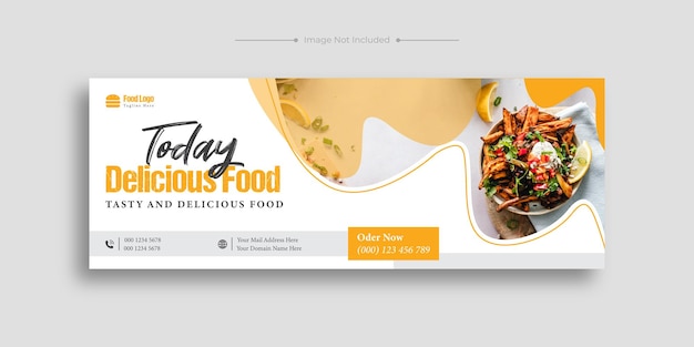 Today delicious food menu restaurant facebook cover or web banner template