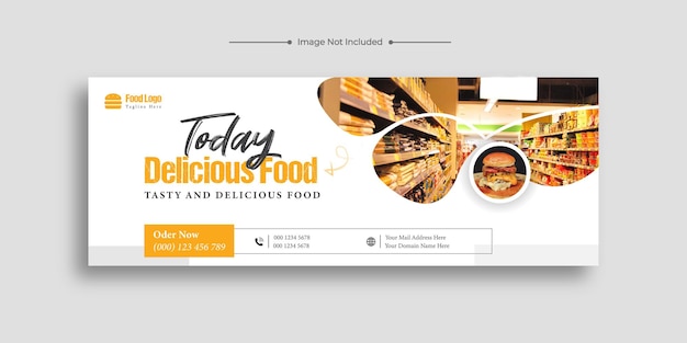 Today delicious food menu restaurant facebook cover or web banner template