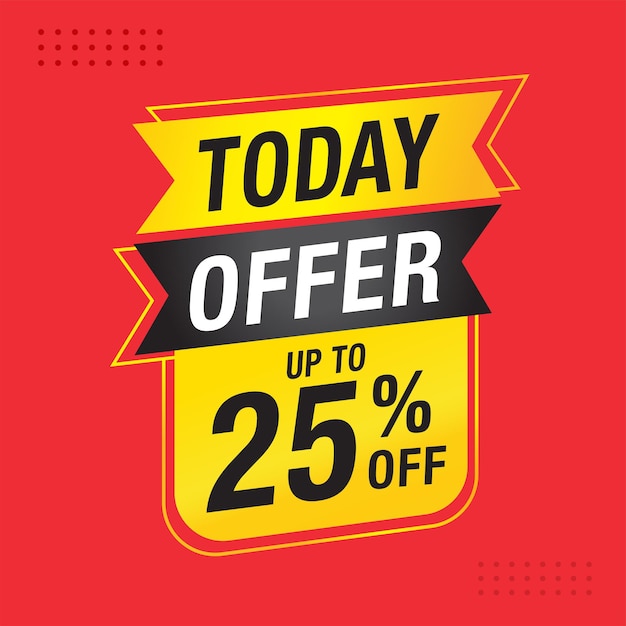 Today offer sale banner vector design