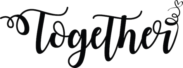 Together typo print design