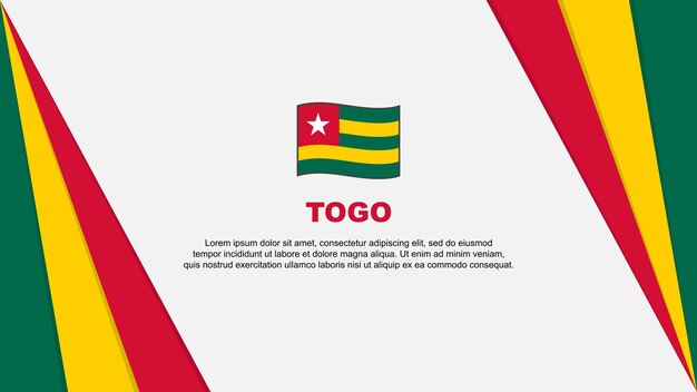 Togo Flag Abstract Background Design Template Togo Independence Day Banner Cartoon Vector Illustration Togo Flag