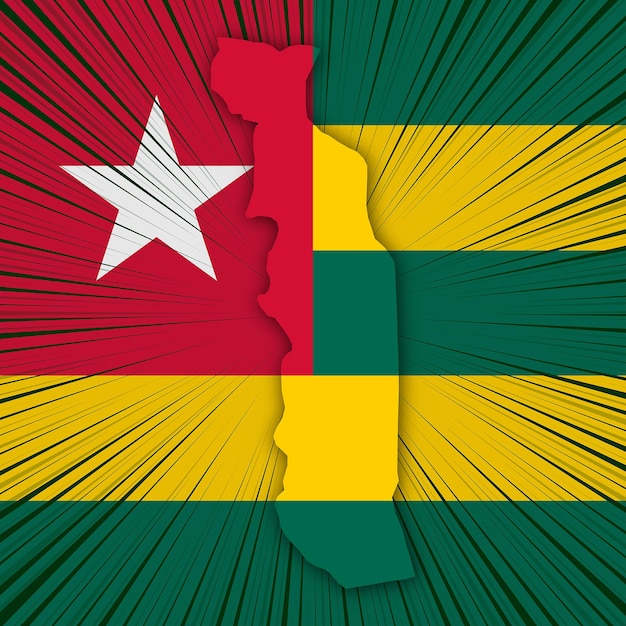 Togo Independence Day Map Design