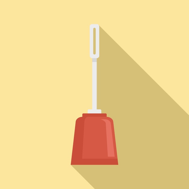 Toilet clean brush icon Flat illustration of toilet clean brush vector icon for web design