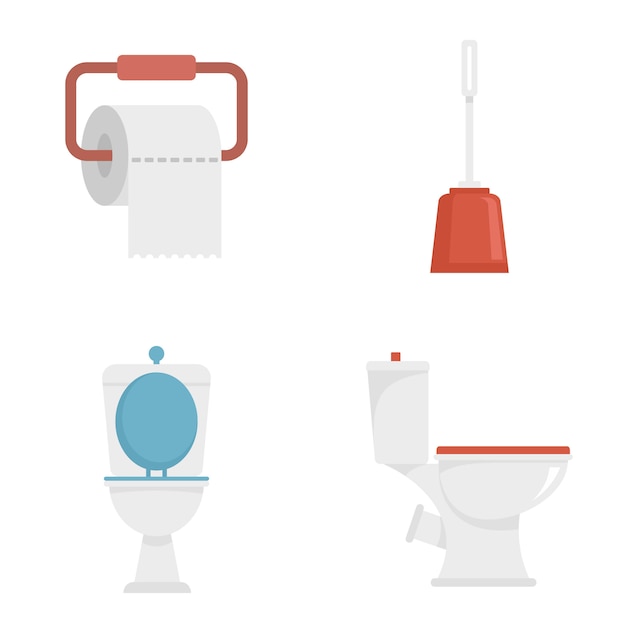 Toilet icons set