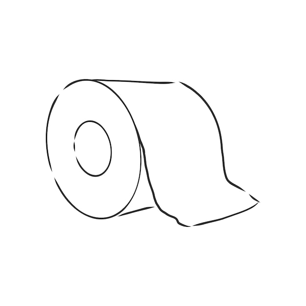 Toilet Paper Roll. toilet paper vector sketch illustration