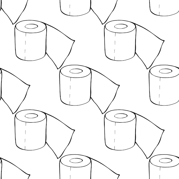 Toilet paper rolls seamless pattern