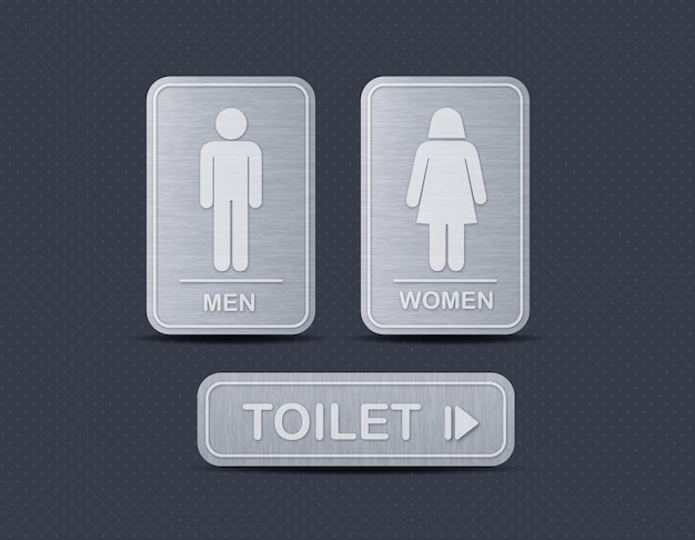 Toilet sign sets