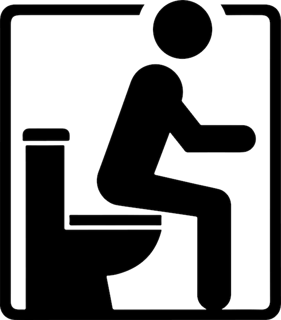 Vector toilet sign symbol icon vector silhouette design