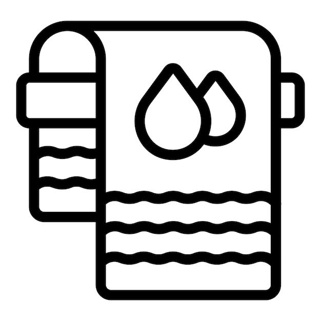 Toilet towel icon outline vector Room wc Bathroom public