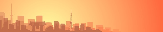 Tokyo Beautiful Skyline Scenery Banner