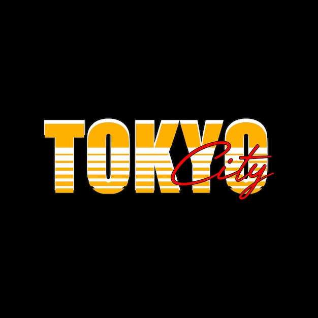 tokyo city typography design vector for print t shirt