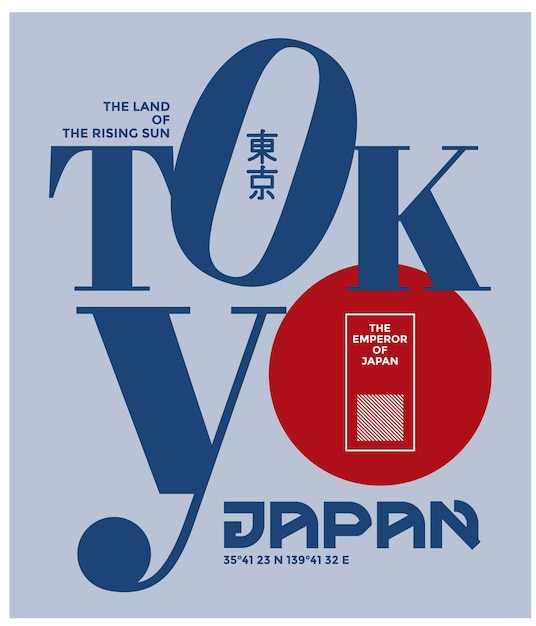 Tokyo japan typography slogan apparels abstract design vector print illustration