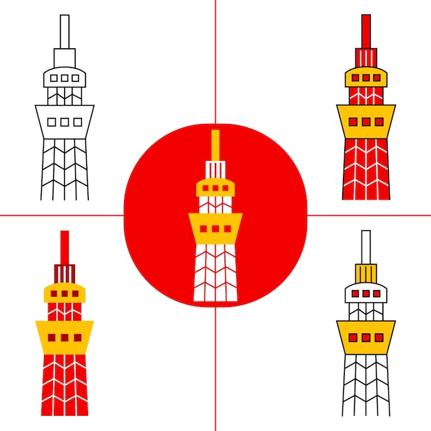 Tokyo Skytree in flat design style