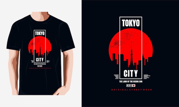 Tokyo tshirt and apparel design premium