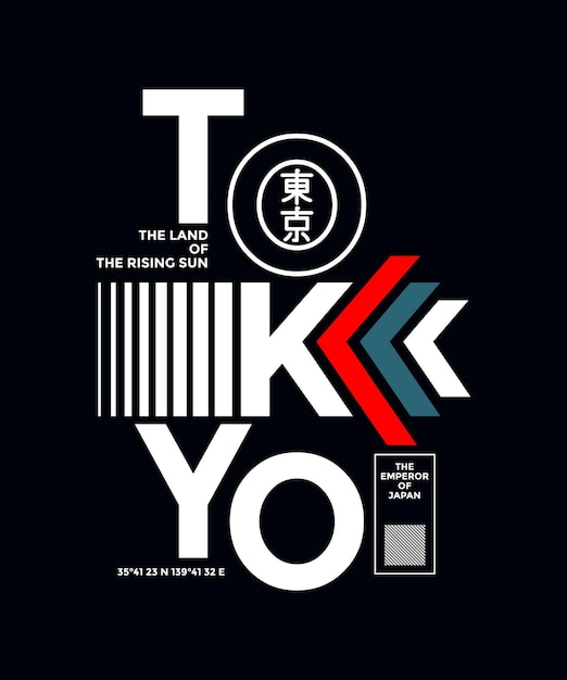 Tokyo typography slogan abstract design vector print illustration