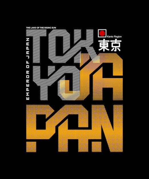 Tokyo typography slogan abstract design vector print illustration