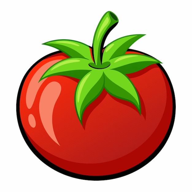 Tomato clipart cartoon style vector illustration