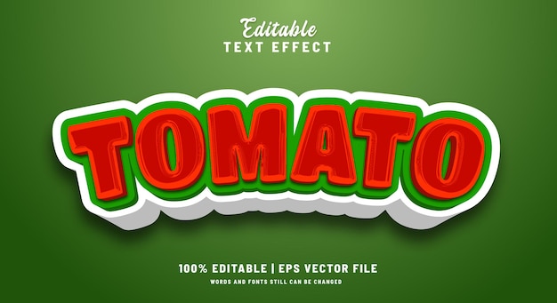 Tomato editable text effect style