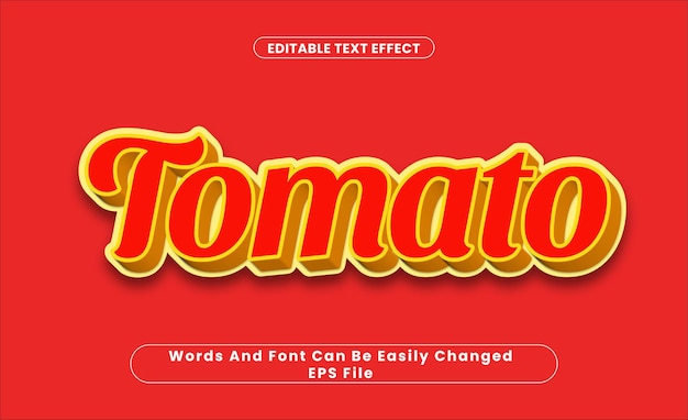 Tomato Editable Text Effect word and font can be change