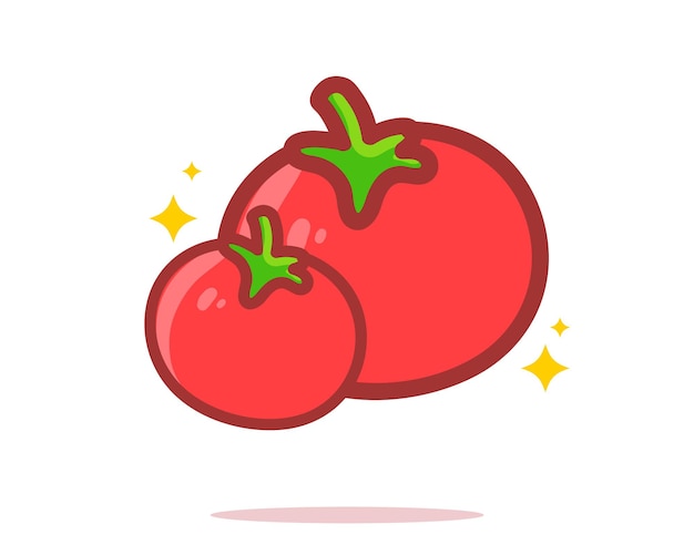 Tomato hand drawn cartoon art illustration