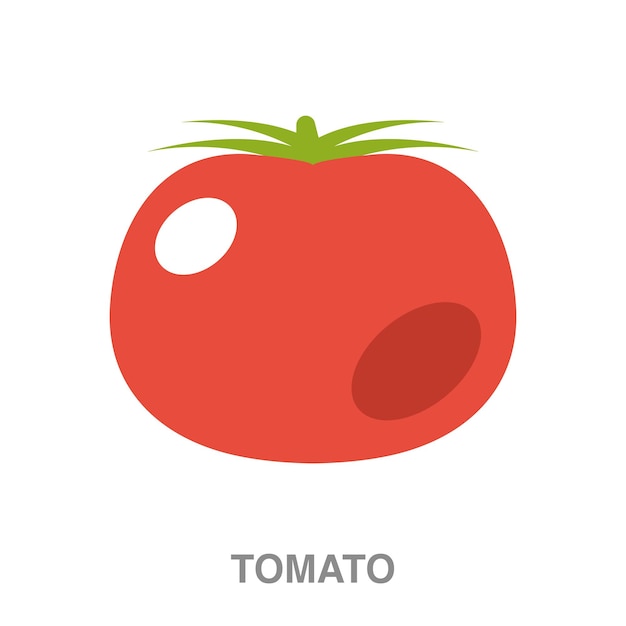 Tomato illustration on transparent background