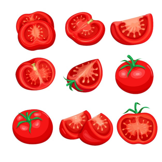  tomato sliced set.