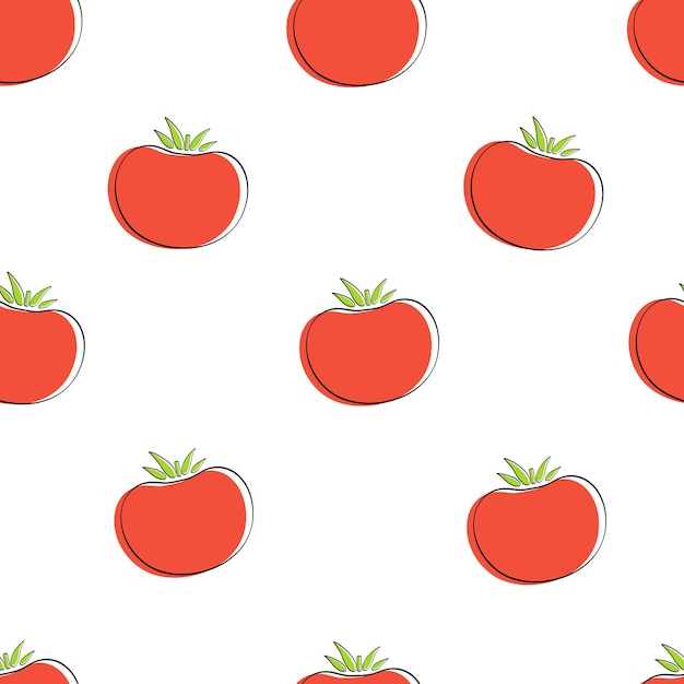 Tomato vegetable seamless background illustration