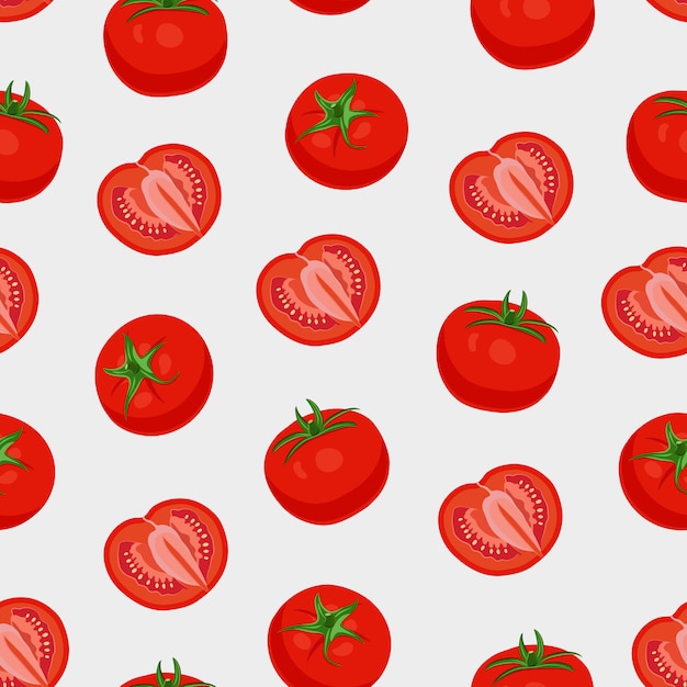 Tomato vegetables seamless pattern