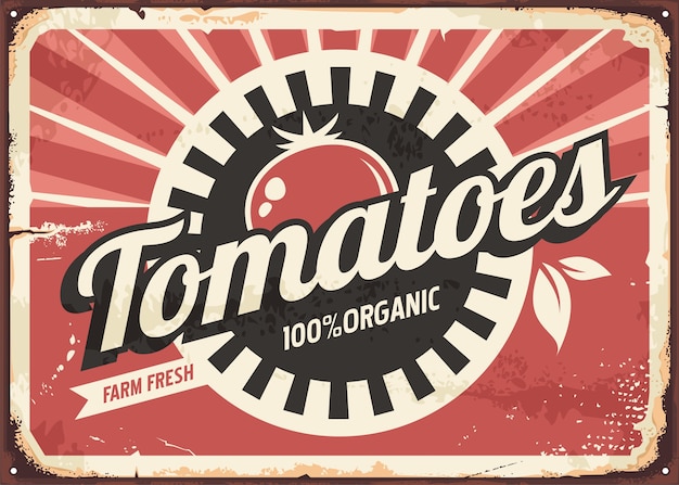 Tomatoes retro sign