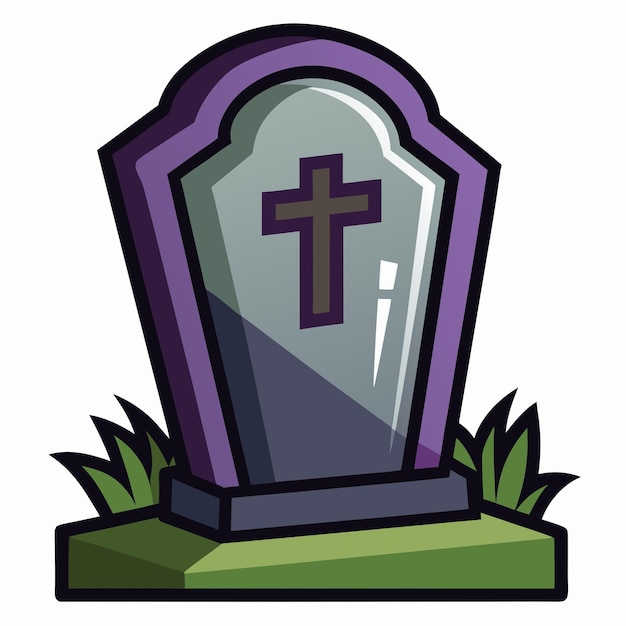 Vector tombstone clip art vector illustration design