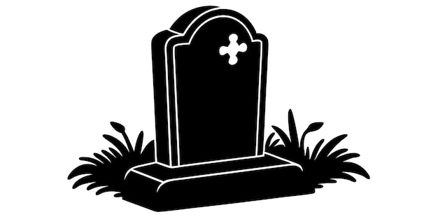 Vector tombstone illustration