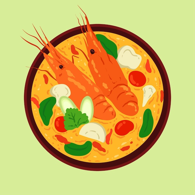 Vector tomyam food vector illustration